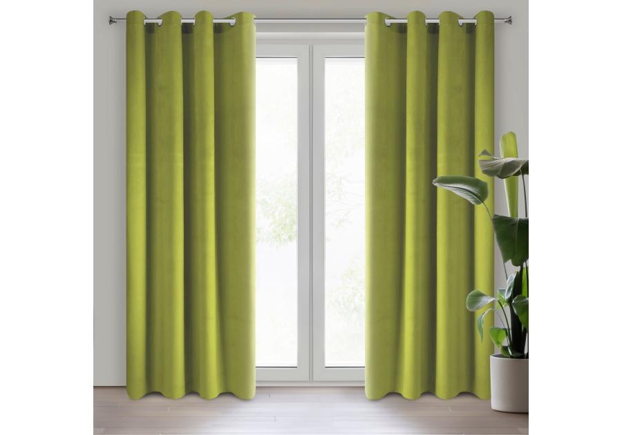 Zdjęcie: Zasłona gotowa Pierre 140x250 cm oliwkowy EUROFIRANY