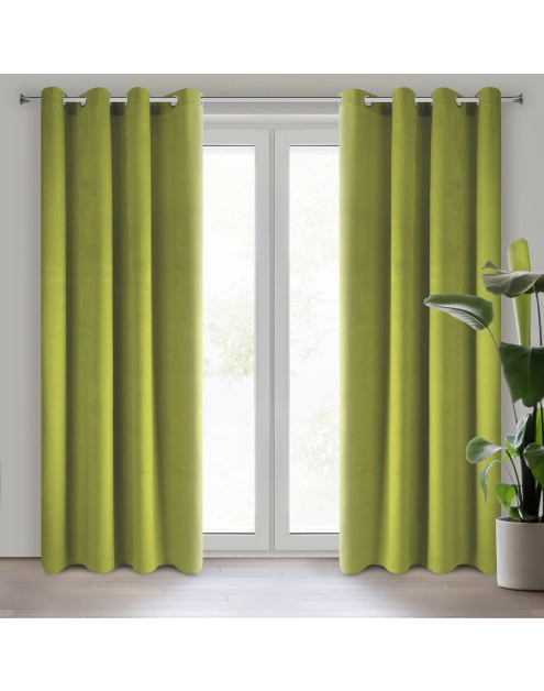 Zdjęcie: Zasłona gotowa Pierre 140x250 cm oliwkowy EUROFIRANY