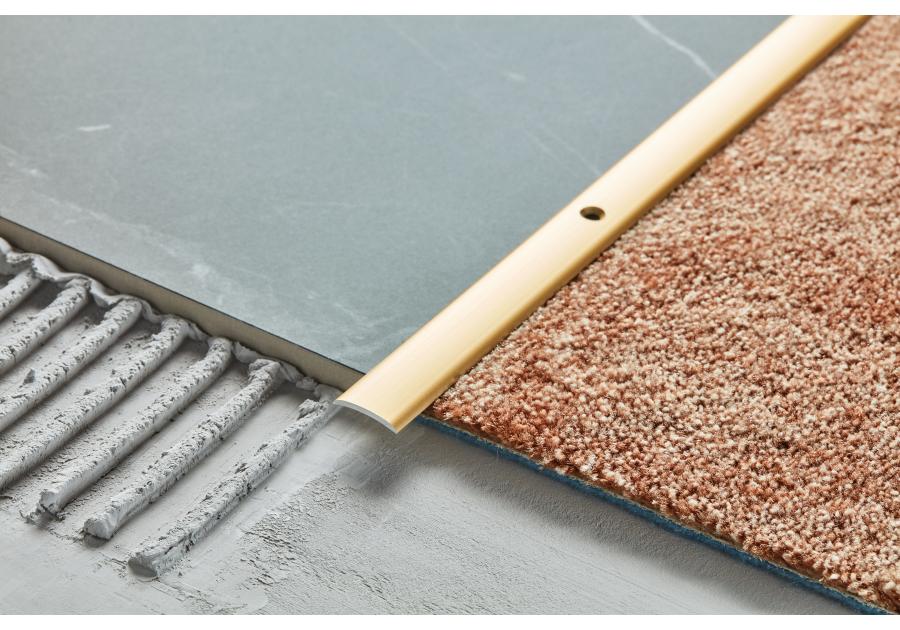 Zdjęcie: Profil progowy owalny aluminium anoda 20 mm 0,9 m złoty CEZAR