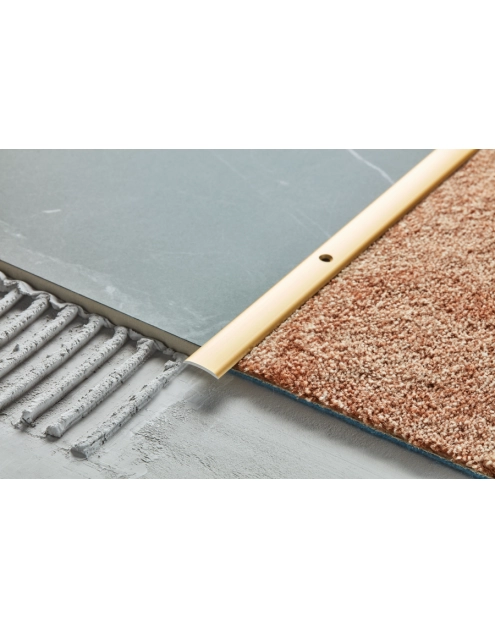 Zdjęcie: Profil progowy owalny aluminium anoda 20 mm 0,9 m złoty CEZAR