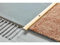 Zdjęcie: Profil progowy owalny aluminium anoda 20 mm 0,9 m złoty CEZAR