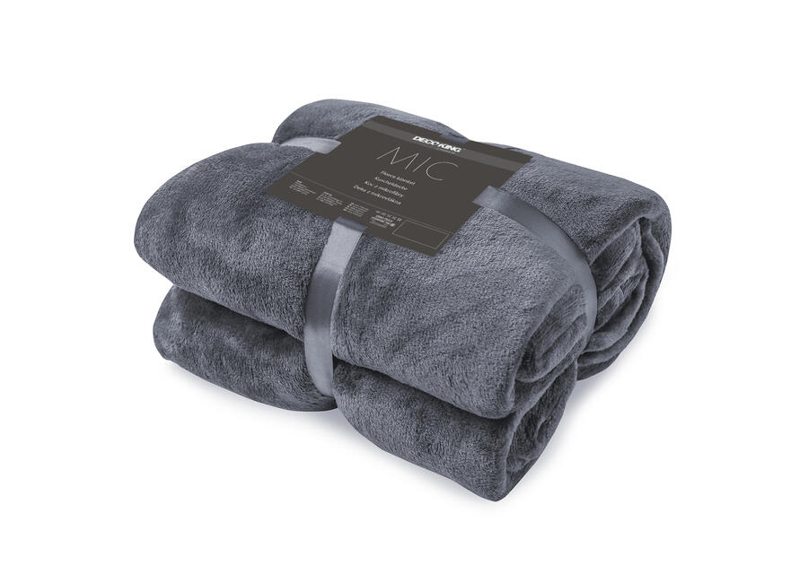 Zdjęcie: Koc Mic charcoal 70x150 cm DECOKING