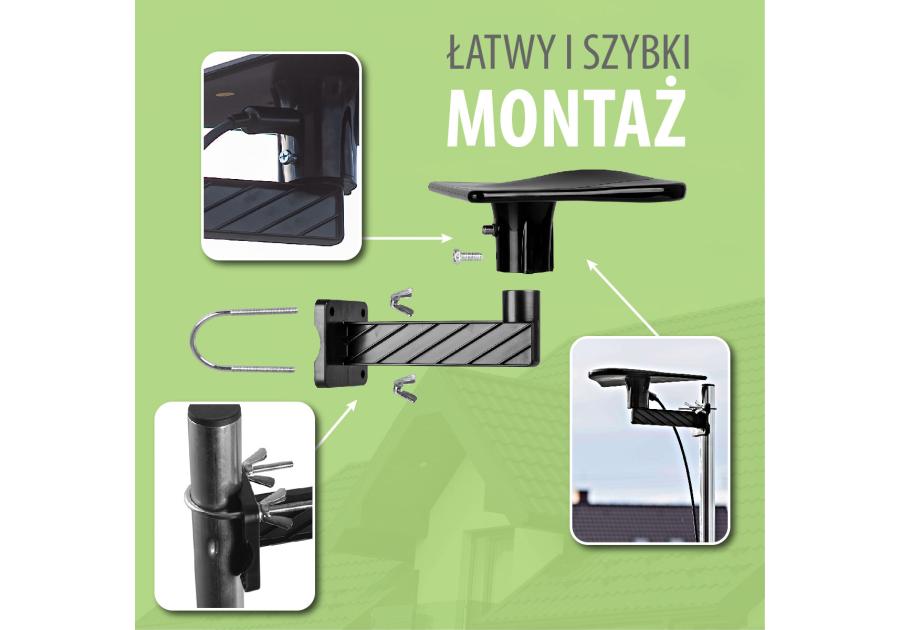 Zdjęcie: Antena zewnętrzna DigiActiv 4G LTE VHF UHF VA0022 White VAYOX