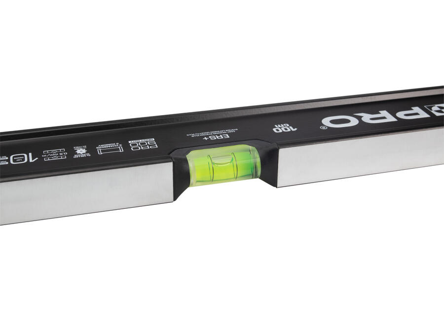 Zdjęcie: Poziomnica PRO900 Heavy Duty malowana czarna dwustronnie frezowana z uchwytami 100 cm PRO