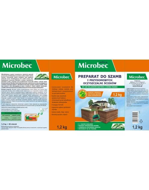 Zdjęcie: Preparat do szamb Microbec Ultra 1,2 kg eukaliptus BROS