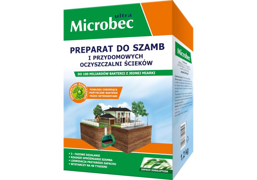 Zdjęcie: Preparat do szamb Microbec Ultra 1,2 kg eukaliptus BROS