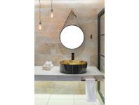 Zdjęcie: Wysoka bateria umywalkowa Paros czarna INVENA