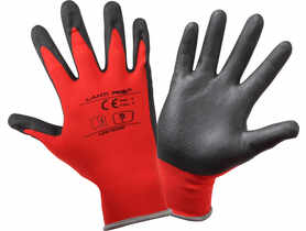 Rękawice nitrylowe czerwono-czarne,  9, CE, LAHTI PRO