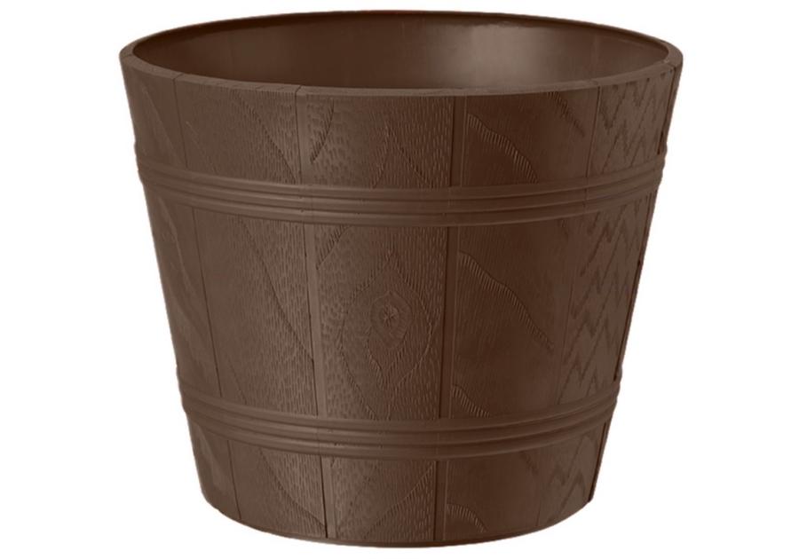 Zdjęcie: Doniczka drewnopodobna 30 cm brąz GARDEN LIFE