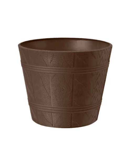 Zdjęcie: Doniczka drewnopodobna 30 cm brąz GARDEN LIFE
