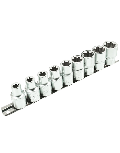 Zdjęcie: Zestaw nasadek Torx 1/2" E10-E24 9 sztuki VERKE