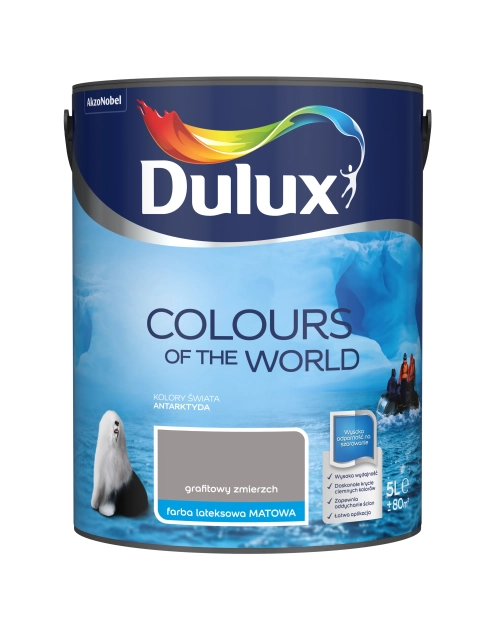 Zdjęcie: Farba do wnętrz Kolory Świata 5 L grafitowy zmierzch DULUX