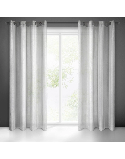 Zdjęcie: Firana gotowa Elicia 140x250 cm szary EUROFIRANY