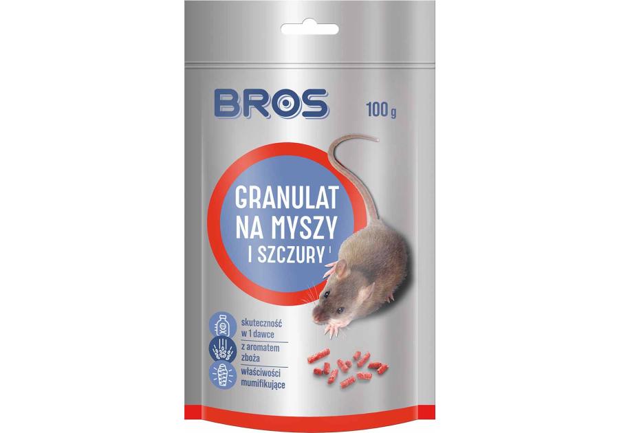 Zdjęcie: Granulat na myszy i szczury 100 g BROS
