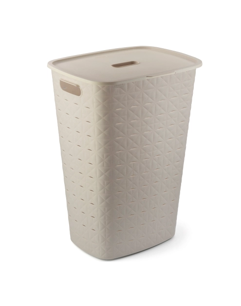 Zdjęcie: Kosz na pranie Softex 56 L kremowy CURVER