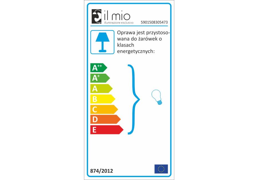 Zdjęcie: Lampa wisząca Iceland E27 czarny IL MIO