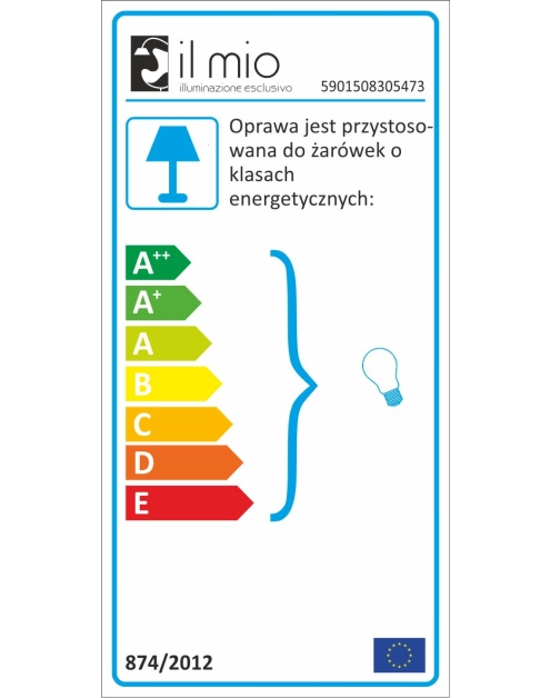 Zdjęcie: Lampa wisząca Iceland E27 czarny IL MIO