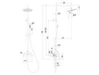 Zdjęcie: Deszczownia z baterią natryskową Neri Plus miedź INVENA