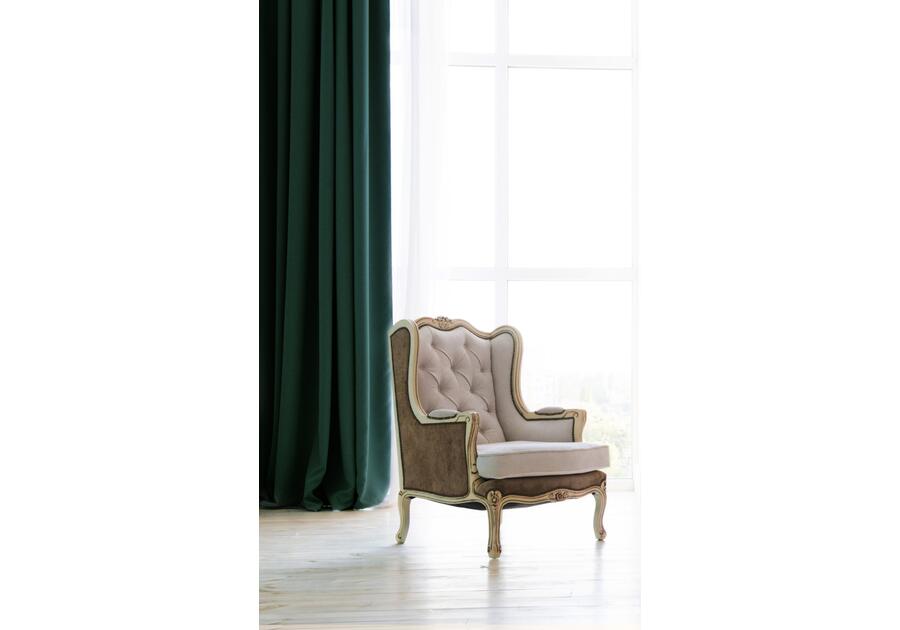 Zdjęcie: Zasłona velvet gładki pierre zielony 140x270 cm CHIC HOME