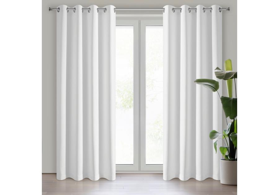 Zdjęcie: Zasłona gotowa Logan 135x250 cm biały EUROFIRANY