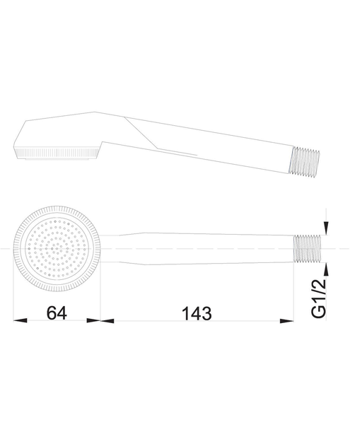Zdjęcie: Rączka natryskowa RT, biała HYDROLAND