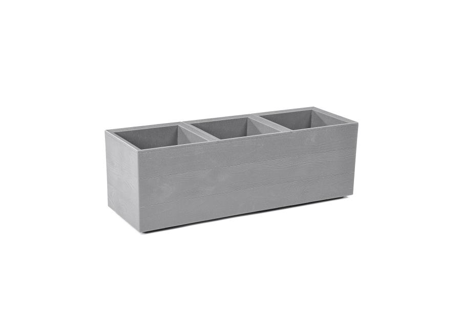 Zdjęcie: Kwietnik Karo 900x300x300 mm deska recycled, szary LAMELA
