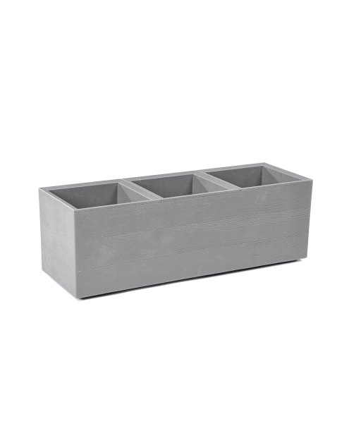 Zdjęcie: Kwietnik Karo 900x300x300 mm deska recycled, szary LAMELA