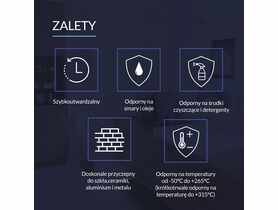 Silikon wysokotemperaturowy czerwony 280 ml TYTAN PROFESSIONAL