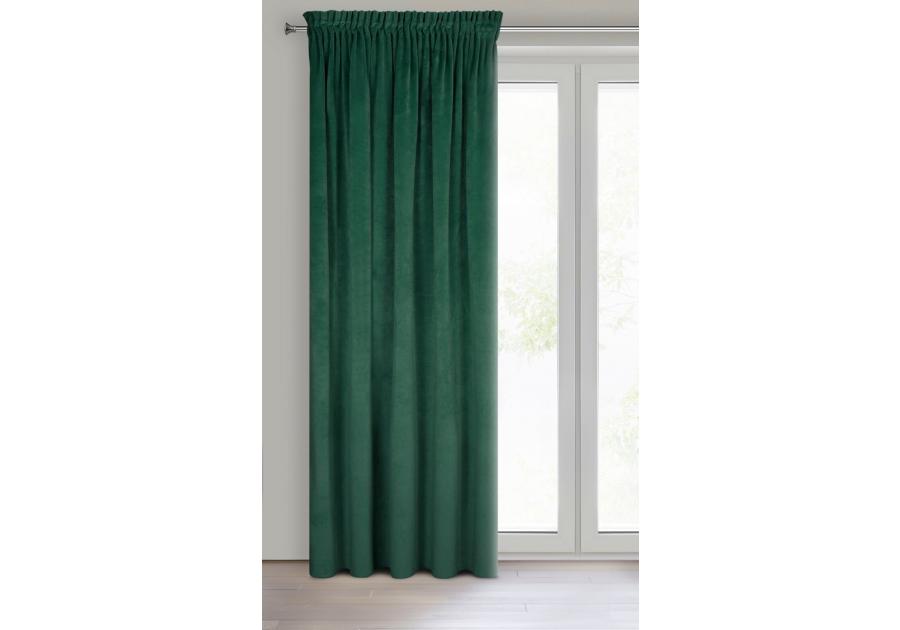 Zdjęcie: Zasłona gotowa Villa na taśmie 140x270 cm ciemnozielony EUROFIRANY