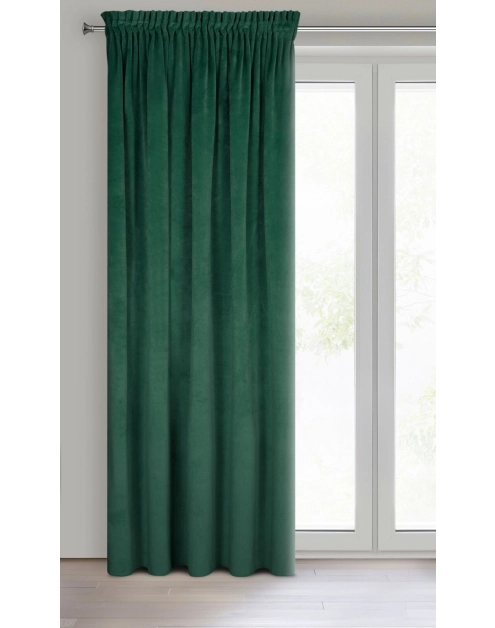 Zdjęcie: Zasłona gotowa Villa na taśmie 140x270 cm ciemnozielony EUROFIRANY