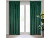 Zdjęcie: Zasłona gotowa Villa na taśmie 140x270 cm ciemnozielony EUROFIRANY