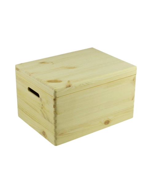 Zdjęcie: Skrzynka sosnowa z wiekiem 39,5 x 29,5 x 23 cm METRO