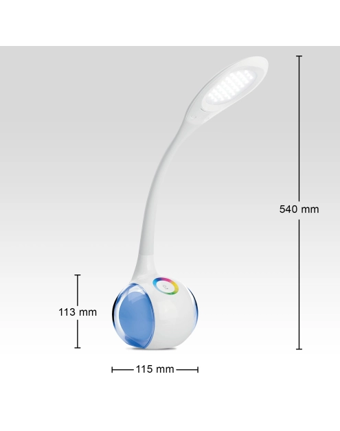 Zdjęcie: Lampka biurkowa Celebes biała ADRILUX