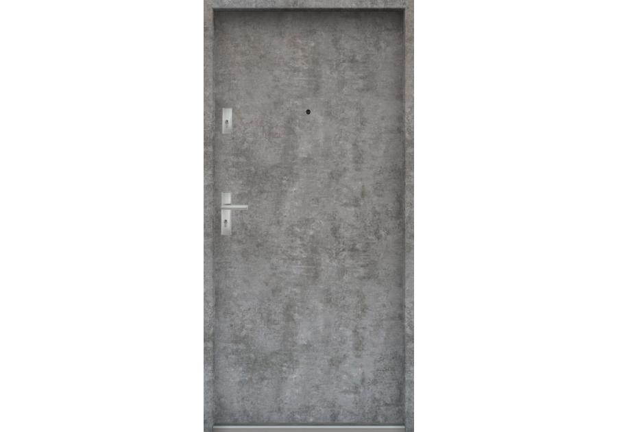 Zdjęcie: Drzwi wejściowe do mieszkań Bastion N-02 Beton srebrny 80 cm prawe ODP KR CENTER