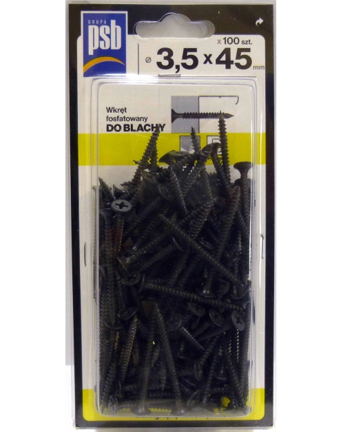 Zdjęcie: Wkręt fosfatowany do blachy 3,5x45 mm - 100 szt. SILA