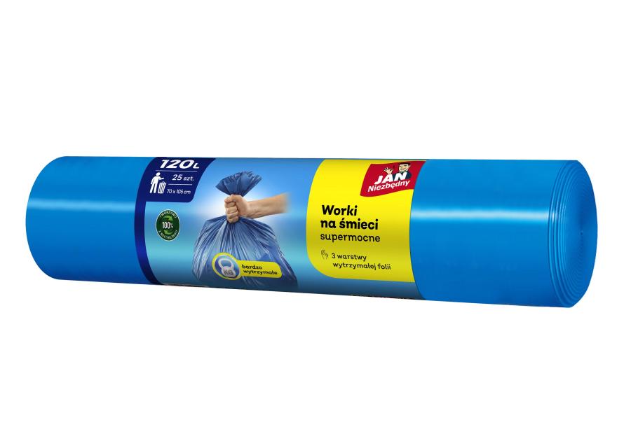 Zdjęcie: Worki na śmieci 120 L - 25 szt. JAN NIEZBĘDNY