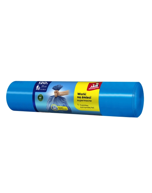 Zdjęcie: Worki na śmieci 120 L - 25 szt. JAN NIEZBĘDNY