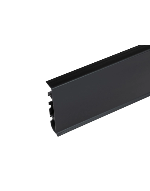 Zdjęcie: Listwa przypodłogowa PVC Hi Line Prestige 2,2x7,5 cm 2,50 m Czarny RAL 9005 Mat CEZAR