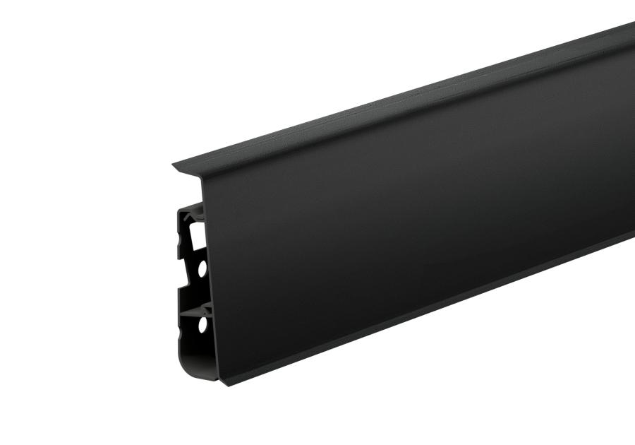 Zdjęcie: Listwa przypodłogowa PVC Hi Line Prestige 2,2x7,5 cm 2,50 m Czarny RAL 9005 Mat CEZAR