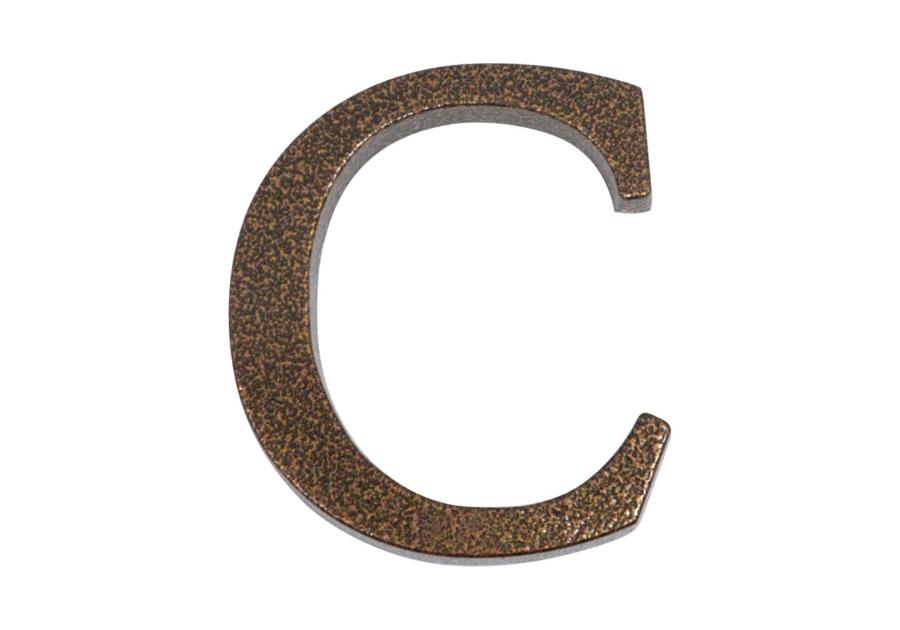 Zdjęcie: Litera aluminiowa "C" 105 mm złoty brąz METRO