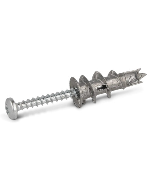 Zdjęcie: Łącznik metalowy R-DRA-02PLUS samowiercący 13x31 mm z wkrętem 4,2x32 mm 100 szt. RAWLPLUG