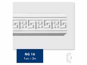 Listwa sufitowa G16 classic biała 7x200 cm DMS