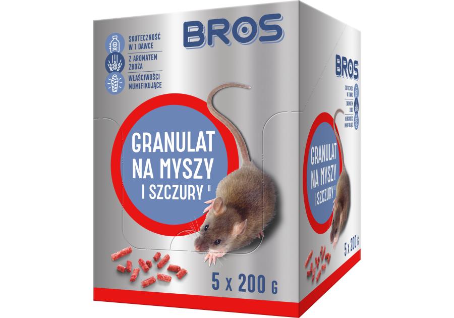 Zdjęcie: Granulat na myszy i szczury 1 kg BROS