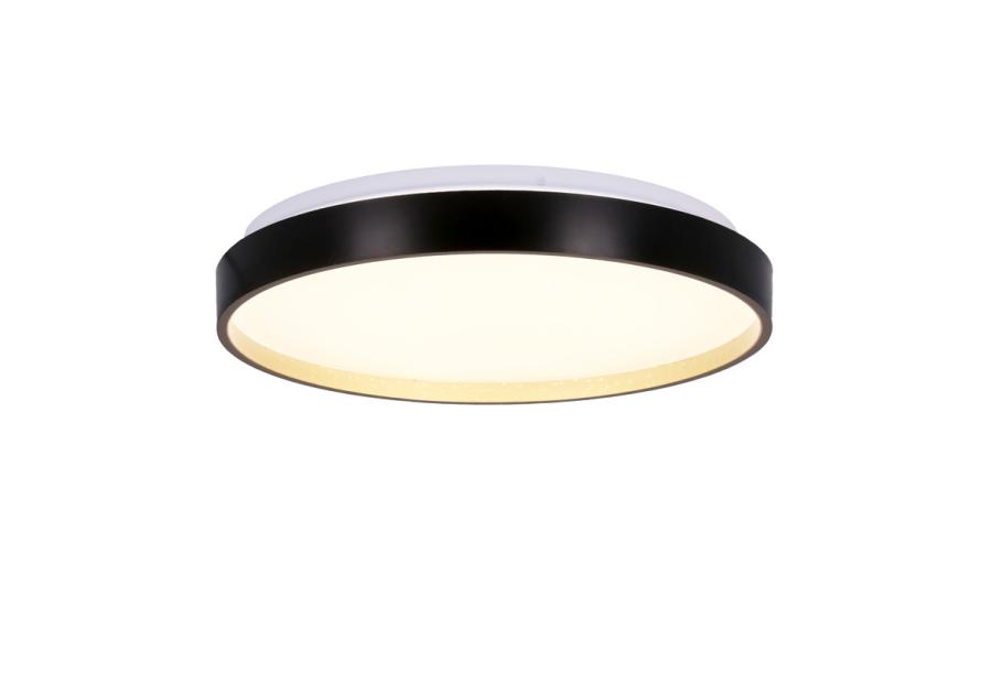 Zdjęcie: Lampa sufitowa Florida plafon czarno złoty 18 W Led 33 cm klosz biały CANDELLUX