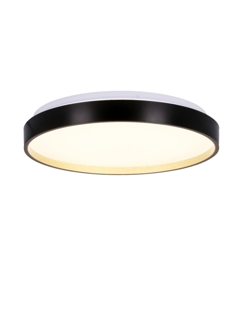 Zdjęcie: Lampa sufitowa Florida plafon czarno złoty 18 W Led 33 cm klosz biały CANDELLUX