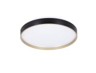 Zdjęcie: Lampa sufitowa Florida plafon czarno złoty 18 W Led 33 cm klosz biały CANDELLUX