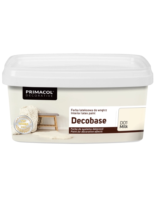 Zdjęcie: Farba Decobase 1 L Milk D01 PRIMACOL DECORATIVE