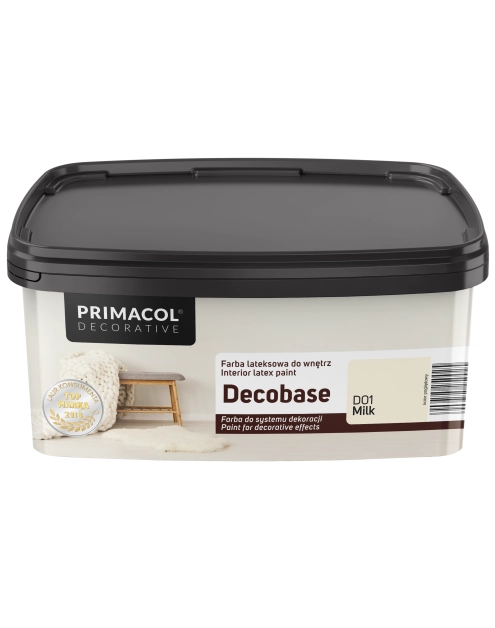 Zdjęcie: Farba Decobase 1 L Milk D01 PRIMACOL DECORATIVE