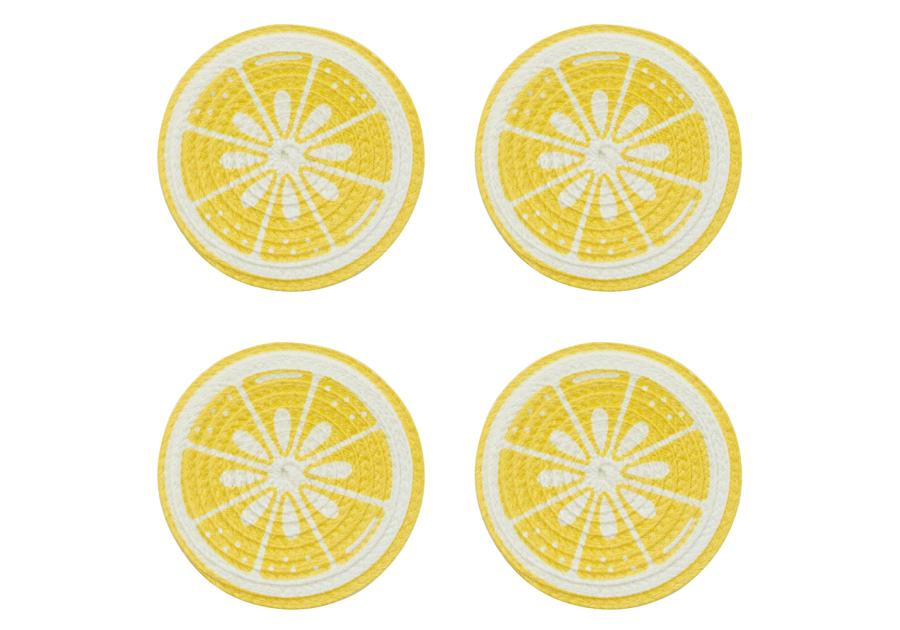 Zdjęcie: Zestaw podkładek Tropicana słomkowych okrągłych średnica 10 cm dekoracja cytryna ALTOM DESIGN