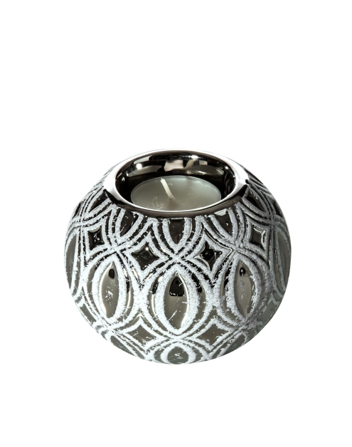 Zdjęcie: Świecznik dekoracyjny Azalea 9x9x8 cm srebrny EUROFIRANY